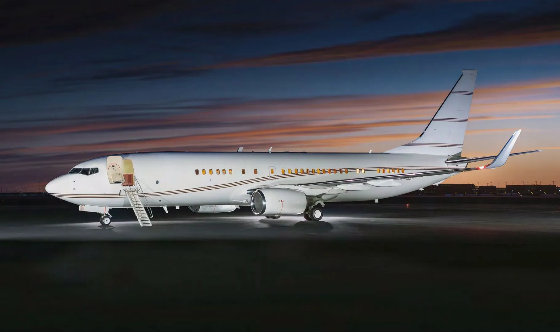 Jet on runway